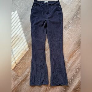 Old Navy Women's Navy Secret Slim Flare Corduroy Pants 8 TALL
